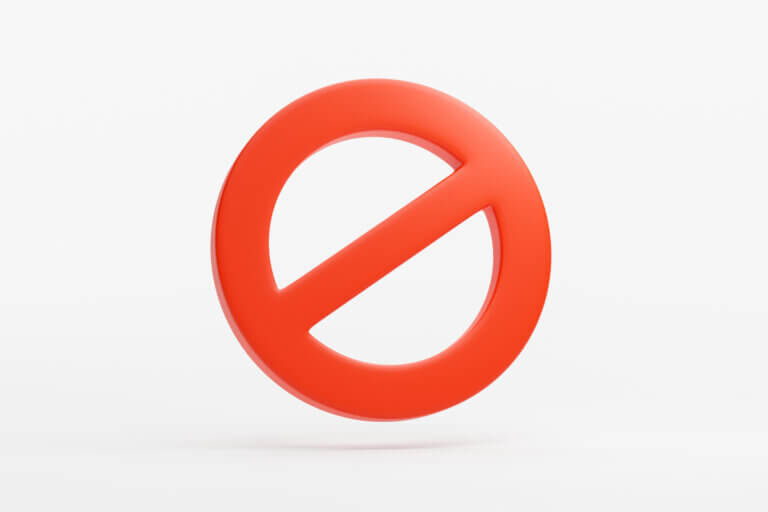 Rotes Verbotsschild