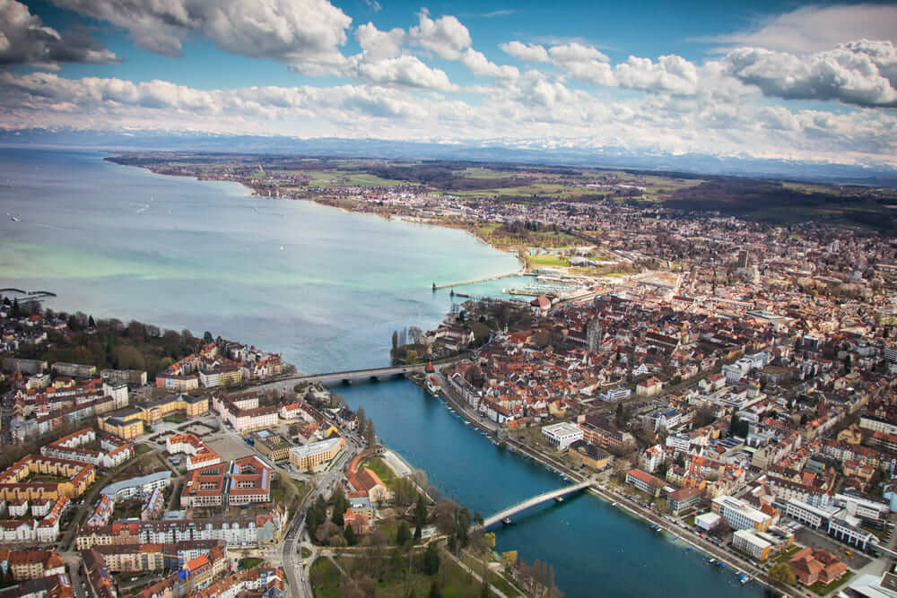 Luftbild von Konstanz am Bodensee